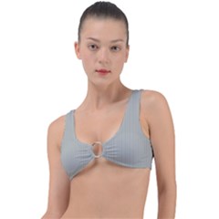 Silver Cloud Grey & Black - Ring Detail Bikini Top by FashionLane