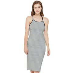 Silver Cloud Grey & Black - Bodycon Cross Back Summer Dress by FashionLane