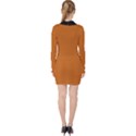 Alloy Orange & Black - V-neck Bodycon Long Sleeve Dress View2