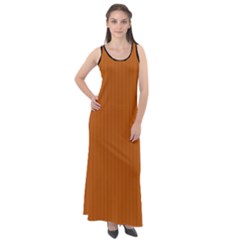 Alloy Orange & Black - Sleeveless Velour Maxi Dress by FashionLane