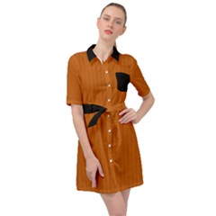 Alloy Orange & Black - Belted Shirt Dress by FashionLane