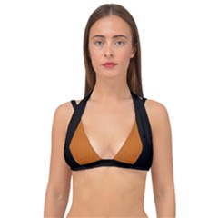 Alloy Orange & Black - Double Strap Halter Bikini Top by FashionLane