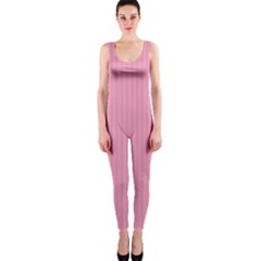 Amaranth Pink & Black - One Piece Catsuit