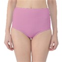 Amaranth Pink & Black - Classic High-Waist Bikini Bottoms View1