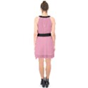 Amaranth Pink & Black - Halter Collar Waist Tie Chiffon Dress View2