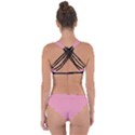 Amaranth Pink & Black - Criss Cross Bikini Set View2