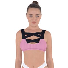 Amaranth Pink & Black - Bandaged Up Bikini Top