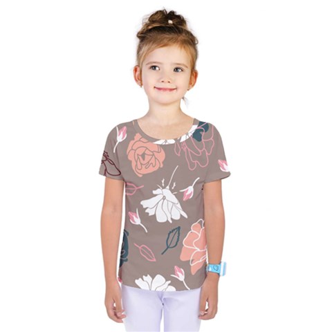 Rose -01 Kids  One Piece Tee by LakenParkDesigns