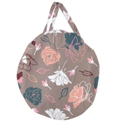 Rose -01 Giant Round Zipper Tote by LakenParkDesigns