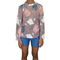 Rose -01 Kids  Long Sleeve Swimwear by LakenParkDesigns