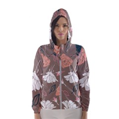 Rose -01 Women s Hooded Windbreaker by LakenParkDesigns