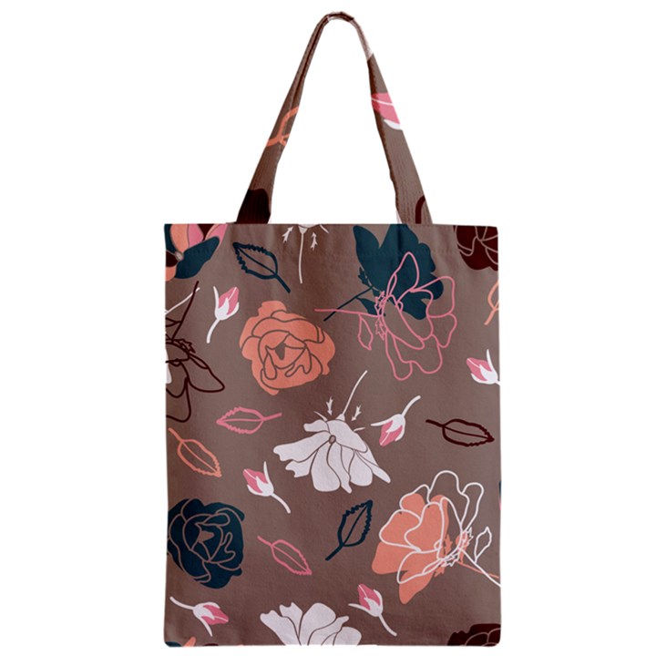 Rose -01 Zipper Classic Tote Bag