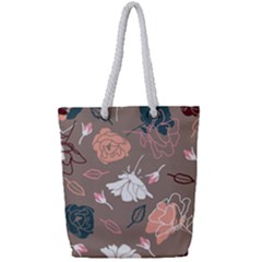 Rose -01 Full Print Rope Handle Tote (small) by LakenParkDesigns