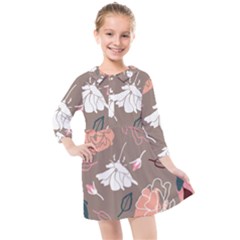 Rose -01 Kids  Quarter Sleeve Shirt Dress by LakenParkDesigns