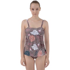 Rose -01 Twist Front Tankini Set by LakenParkDesigns