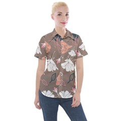 Rose -01 Women s Short Sleeve Pocket Shirt