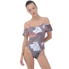 Rose -01 Frill Detail One Piece Swimsuit by LakenParkDesigns