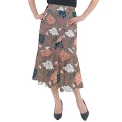 Rose -01 Midi Mermaid Skirt by LakenParkDesigns