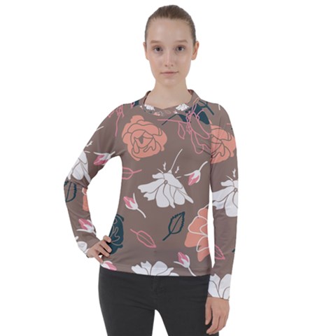 Rose -01 Women s Pique Long Sleeve Tee by LakenParkDesigns