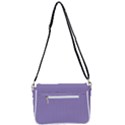 Bougain Villea Purple & Black - Shoulder Bag with Back Zipper View3