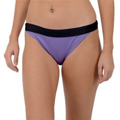 Bougain Villea Purple & Black - Band Bikini Bottom by FashionLane