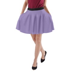 Bougain Villea Purple & Black - A-line Pocket Skirt by FashionLane