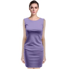 Bougain Villea Purple & Black - Classic Sleeveless Midi Dress by FashionLane