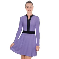 Bougain Villea Purple & Black - Long Sleeve Panel Dress by FashionLane