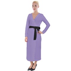 Bougain Villea Purple & Black - Velvet Maxi Wrap Dress by FashionLane