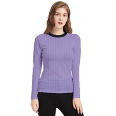 Bougain Villea Purple & Black - Women s Long Sleeve Rash Guard by FashionLane