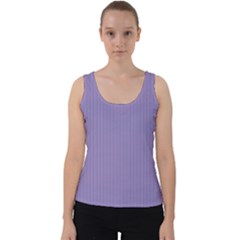 Bougain Villea Purple & Black - Velvet Tank Top by FashionLane