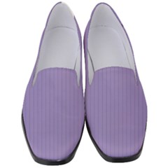 Bougain Villea Purple & Black - Women s Classic Loafer Heels by FashionLane