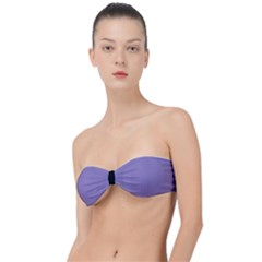 Bougain Villea Purple & Black - Classic Bandeau Bikini Top  by FashionLane