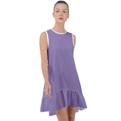 Bougain Villea Purple & Black - Frill Swing Dress by FashionLane