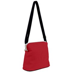 Amaranth Red & Black - Zipper Messenger Bag by FashionLane