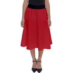 Amaranth Red & Black - Perfect Length Midi Skirt by FashionLane