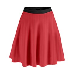 Amaranth Red & Black - High Waist Skirt by FashionLane