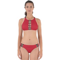 Amaranth Red & Black - Perfectly Cut Out Bikini Set by FashionLane