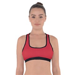 Amaranth Red & Black - Cross Back Sports Bra by FashionLane