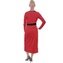 Amaranth Red & Black - Velvet Maxi Wrap Dress View2