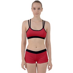 Amaranth Red & Black - Perfect Fit Gym Set by FashionLane