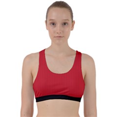 Amaranth Red & Black - Back Weave Sports Bra by FashionLane