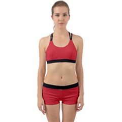 Amaranth Red & Black - Back Web Gym Set by FashionLane