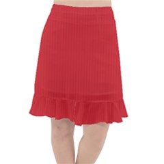 Amaranth Red & Black - Fishtail Chiffon Skirt by FashionLane