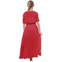 Amaranth Red & Black - Waist Tie Boho Maxi Dress View2