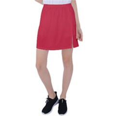 Amaranth Red & Black - Tennis Skirt by FashionLane