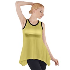 Arylide Yellow & Black - Side Drop Tank Tunic by FashionLane