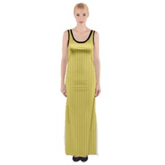 Arylide Yellow & Black - Thigh Split Maxi Dress by FashionLane