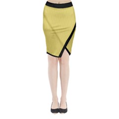 Arylide Yellow & Black - Midi Wrap Pencil Skirt by FashionLane