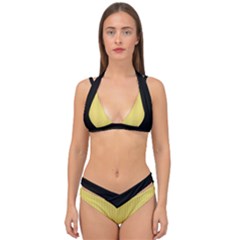 Arylide Yellow & Black - Double Strap Halter Bikini Set by FashionLane